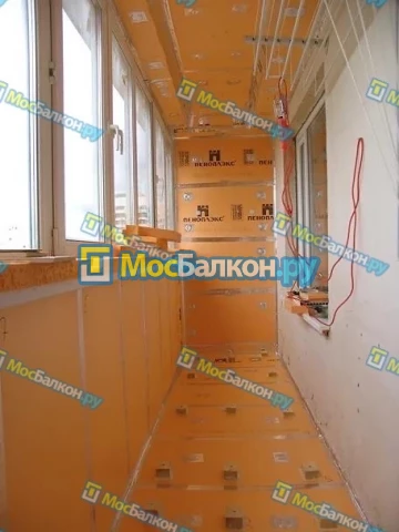 Утепление балкона пеноплэксом в Климовске на заказ недорого от МосБалкон