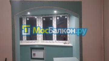 Установка окон на лоджию и отделка ГКЛВ